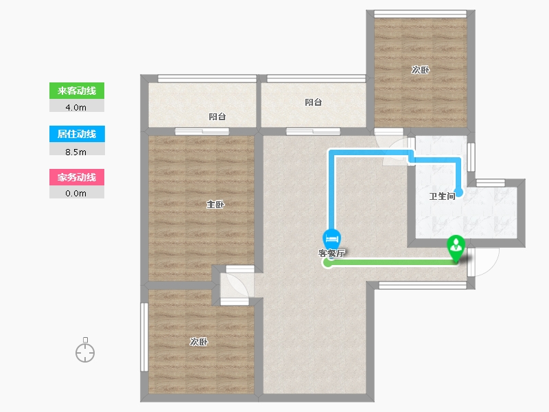 广东省-深圳市-汇龙花园-90.00-户型库-动静线