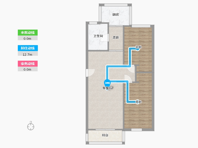 天津-天津市-亨通花园东区-南里-73.20-户型库-动静线