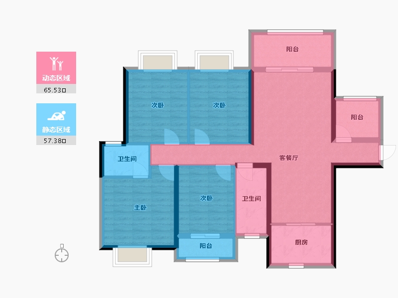 广西壮族自治区-梧州市-藤县裕达铭邸-109.52-户型库-动静分区