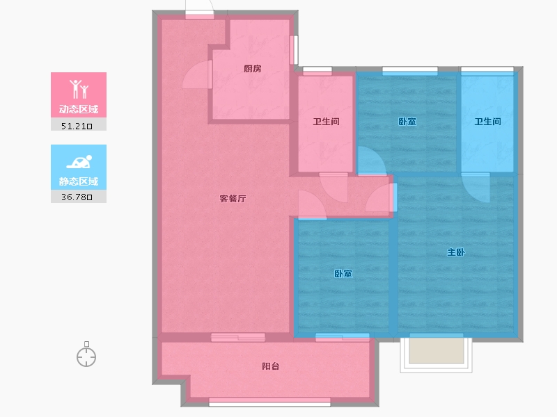 江西省-南昌市-中骏雍景城-78.58-户型库-动静分区