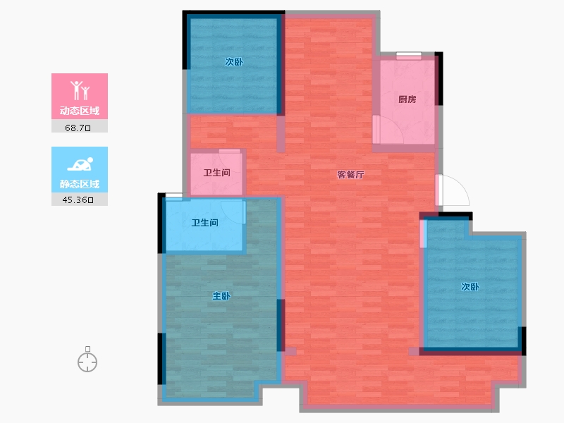 河南省-信阳市-淮滨建业·未来城-102.15-户型库-动静分区