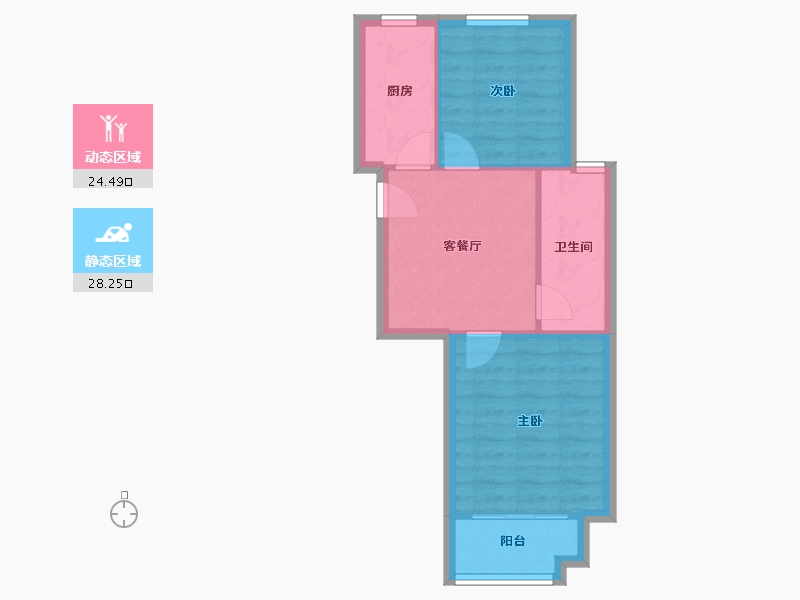 上海-上海市-同康苑-56.14-户型库-动静分区