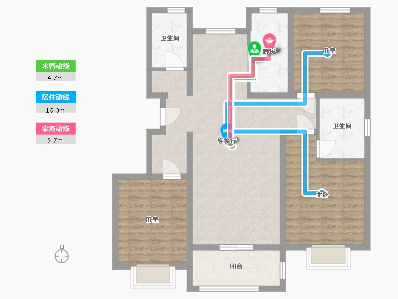 河北省-保定市-孔雀城-102.60-户型库-动静线