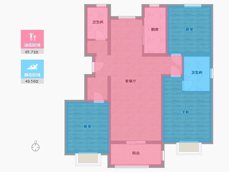 河北省-保定市-孔雀城-102.60-户型库-动静分区