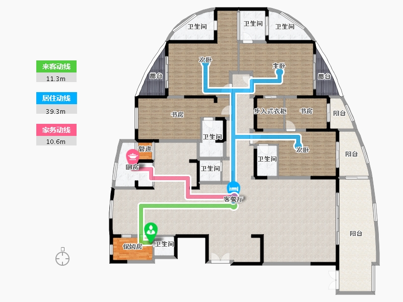 江苏省-盐城市-濠景半岛-262.40-户型库-动静线