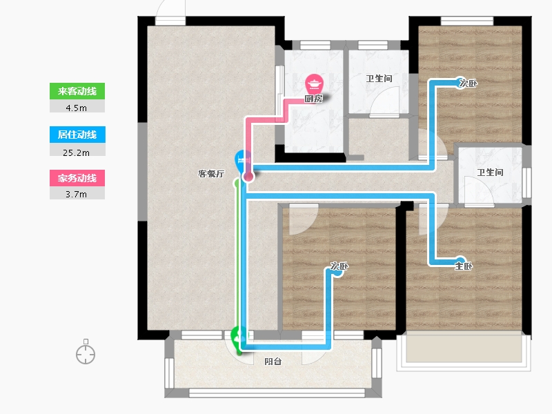 河北省-唐山市-均和宸玥府-89.60-户型库-动静线