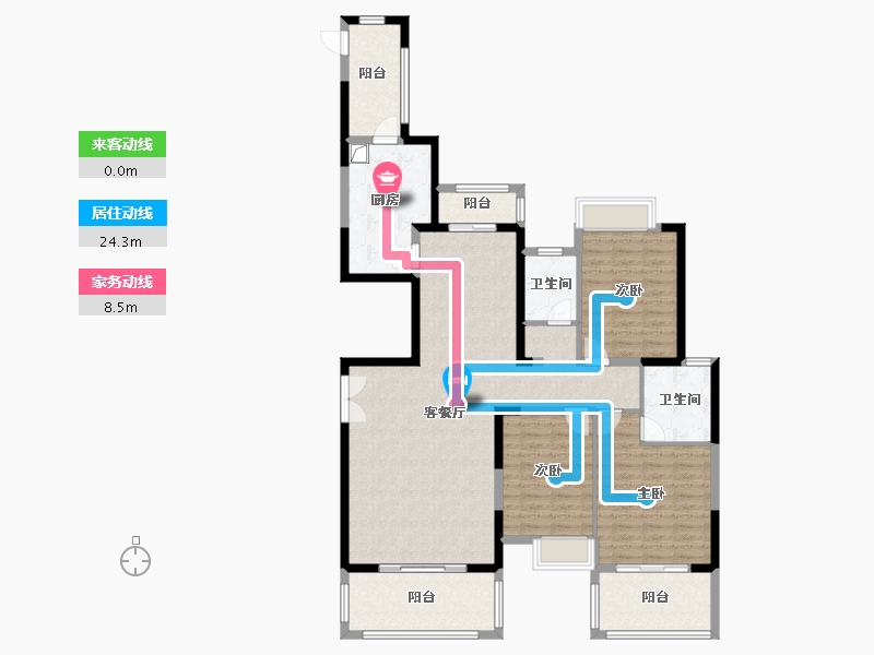 福建省-泉州市-凯旋名门-134.00-户型库-动静线