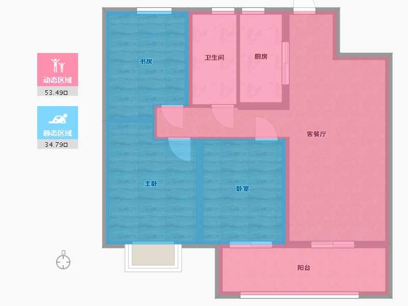 河南省-漯河市-昌建峰璟-78.40-户型库-动静分区