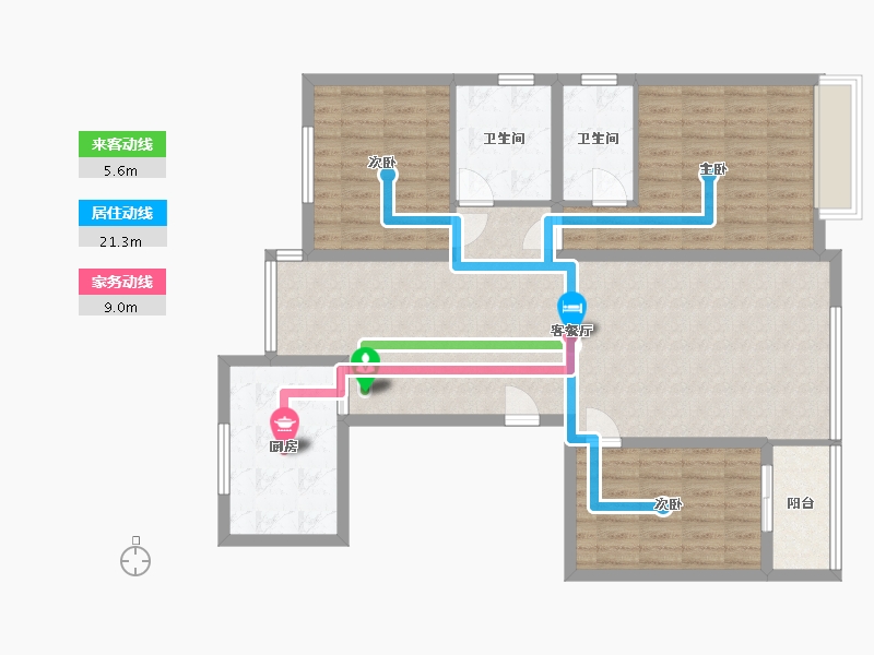 河北省-邢台市-红山果庄园-108.80-户型库-动静线