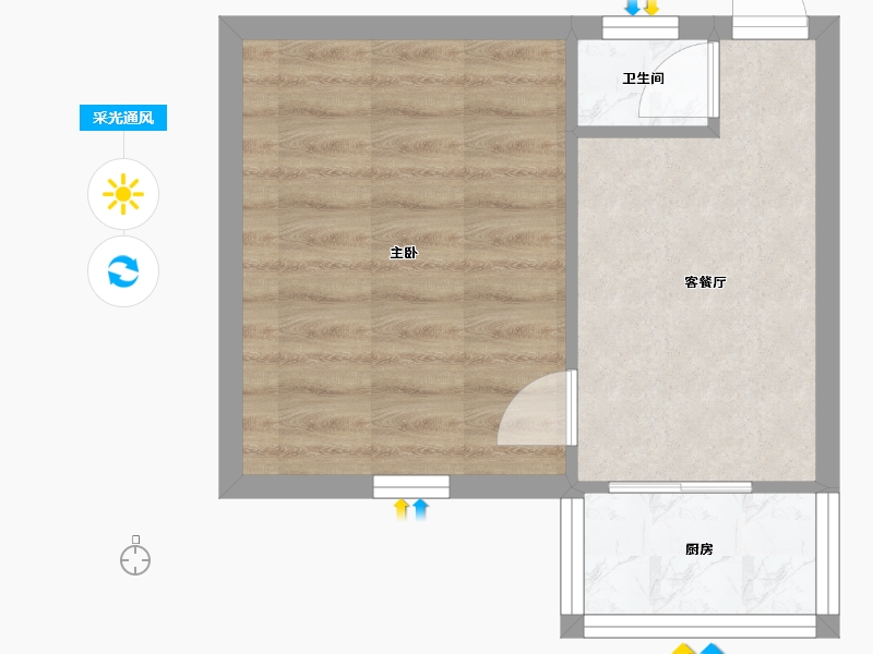 江苏省-南通市-新桥新村-29.33-户型库-采光通风