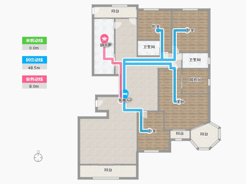 天津-天津市-碧桂园-210.40-户型库-动静线