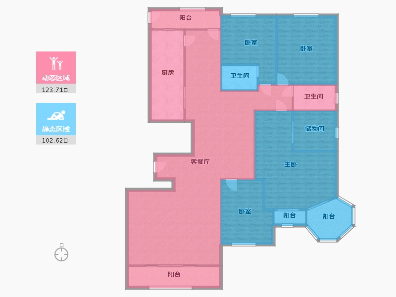 天津-天津市-碧桂园-210.40-户型库-动静分区