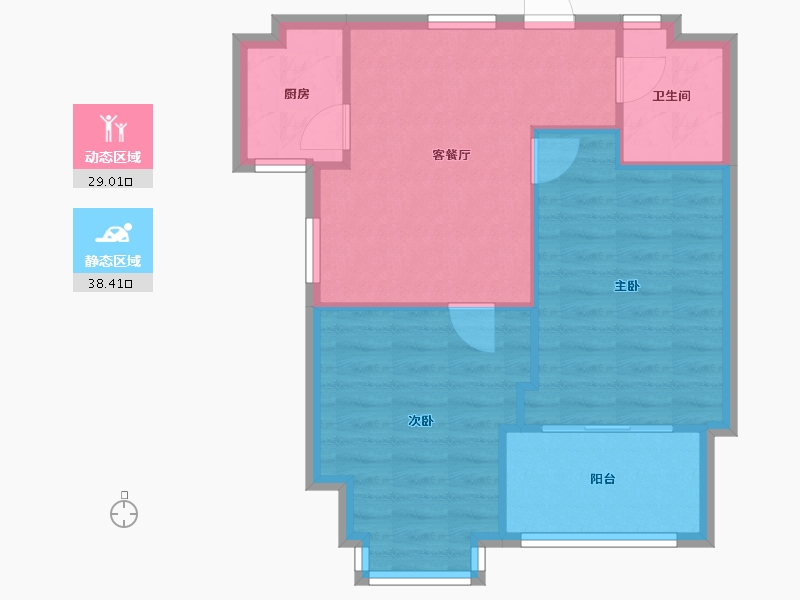 浙江省-温州市-南塘二组团-61.59-户型库-动静分区