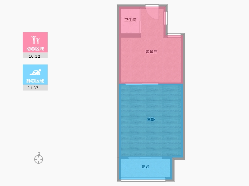 北京-北京市-南岗子58号院-33.07-户型库-动静分区