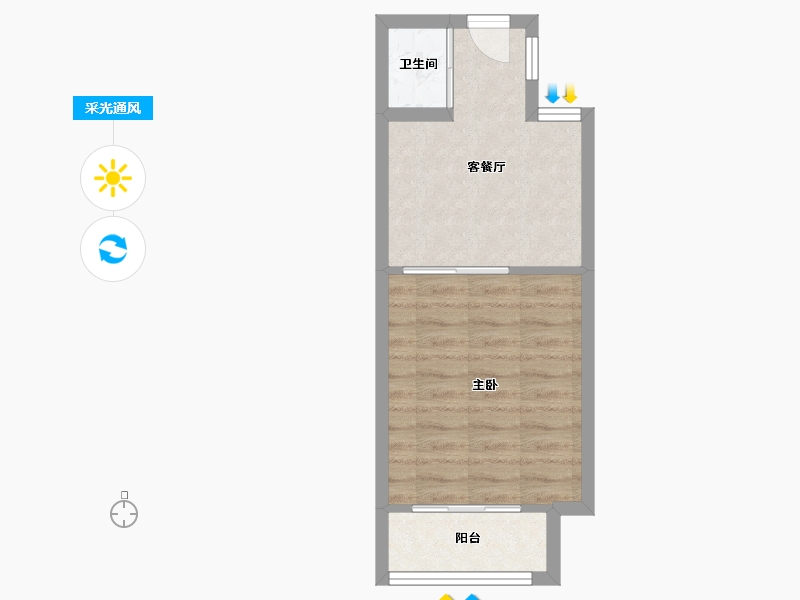 北京-北京市-南岗子58号院-33.07-户型库-采光通风