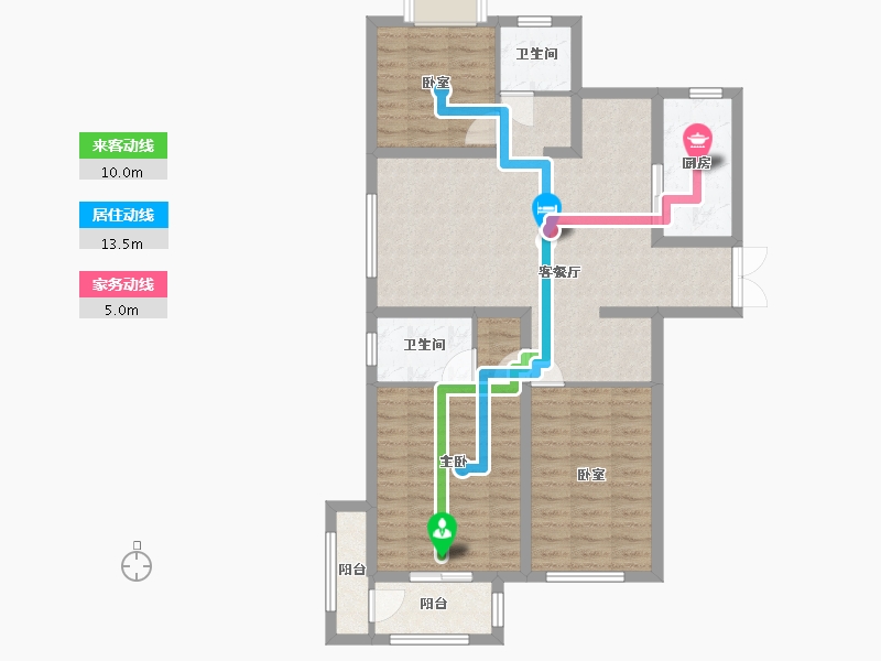 江苏省-连云港市-巨龙花园-92.30-户型库-动静线