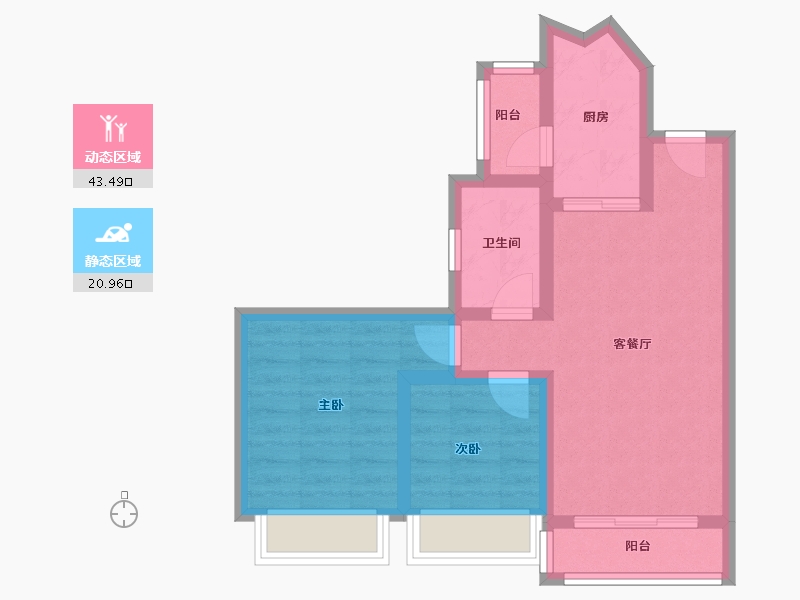 广东省-深圳市-佳兆业金御雅园-57.65-户型库-动静分区