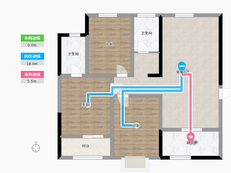 陕西省-咸阳市-华星公园里-103.20-户型库-动静线