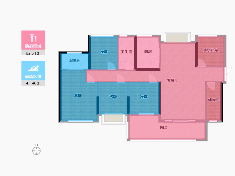 广东省-惠州市-德威江誉城三期-114.08-户型库-动静分区