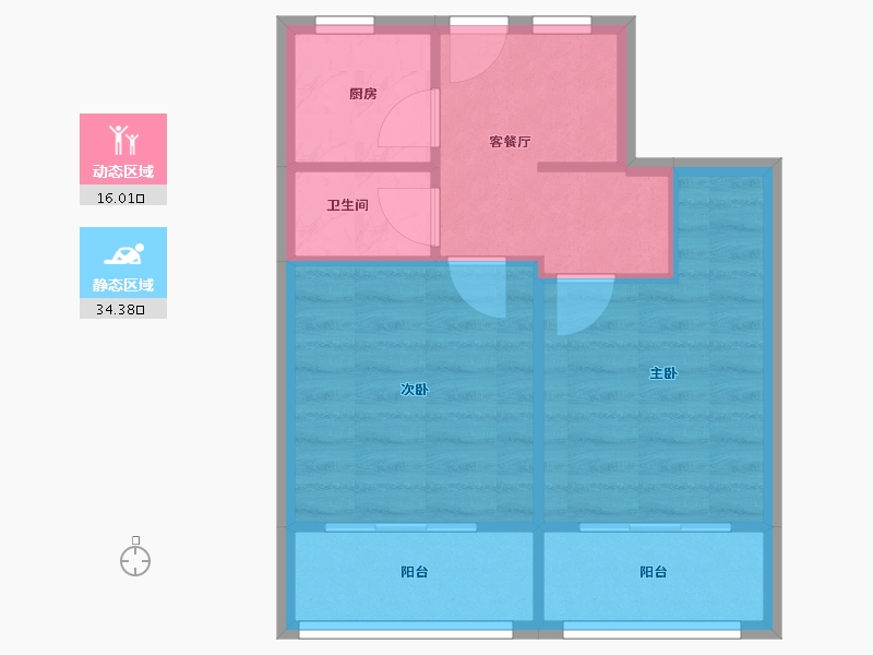 山东省-青岛市-汝阳路小区-49.48-户型库-动静分区