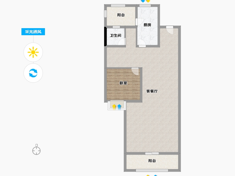 重庆-重庆市-香墅里-110.04-户型库-采光通风