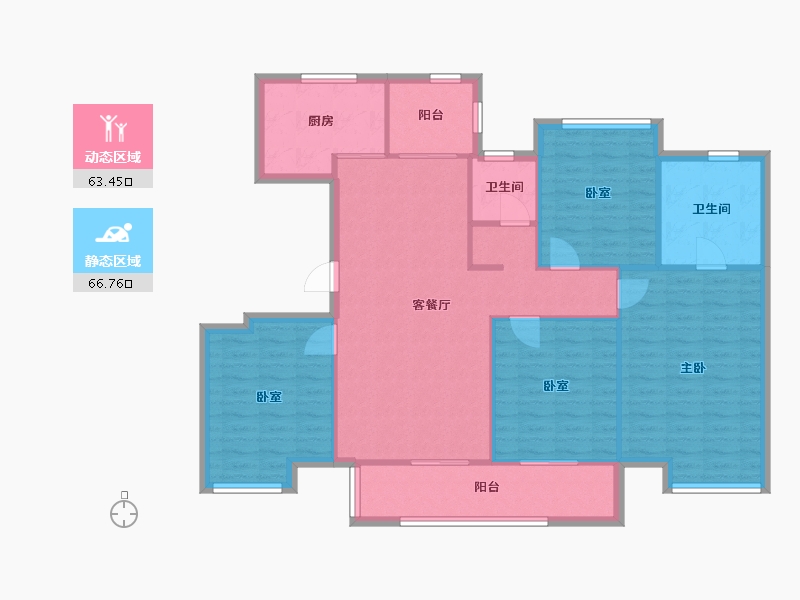 浙江省-嘉兴市-泓玺台-106.16-户型库-动静分区