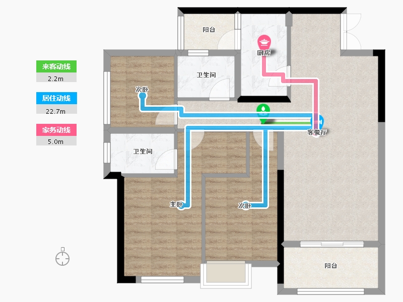 贵州省-遵义市-时代中央-90.40-户型库-动静线