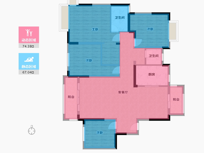 湖南省-永州市-博雅苑-146.59-户型库-动静分区