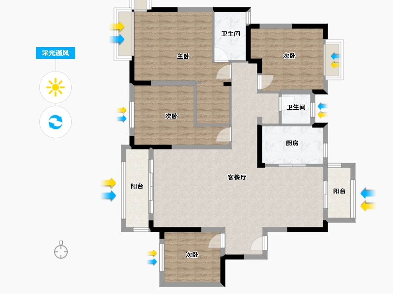 湖南省-永州市-博雅苑-146.59-户型库-采光通风