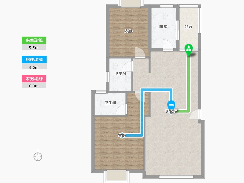 福建省-泉州市-南洋壹号-90.00-户型库-动静线