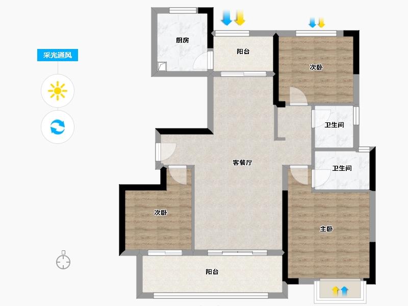 江西省-上饶市-东华壹品-92.00-户型库-采光通风