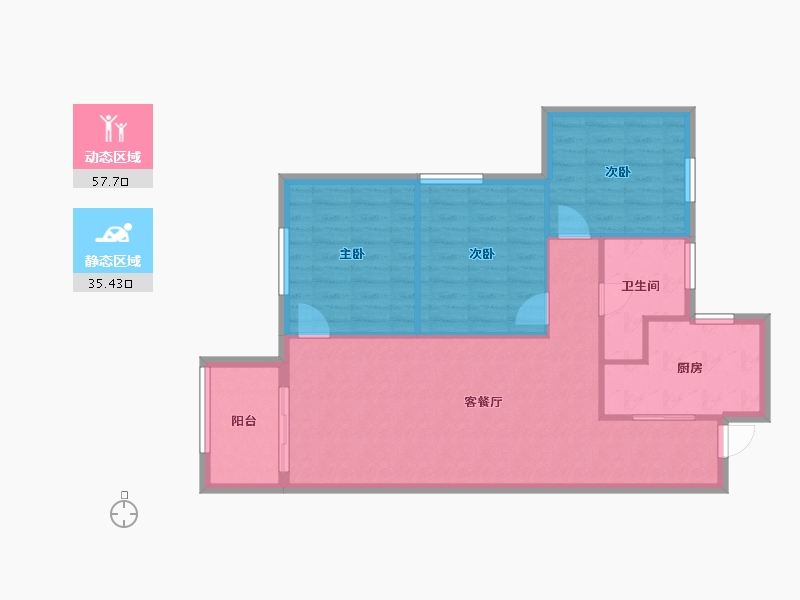 福建省-泉州市-南洋壹号-85.00-户型库-动静分区