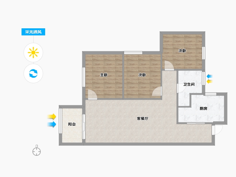 福建省-泉州市-南洋壹号-85.00-户型库-采光通风