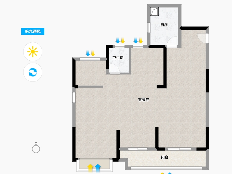 浙江省-宁波市-碧桂园悦未来-104.00-户型库-采光通风