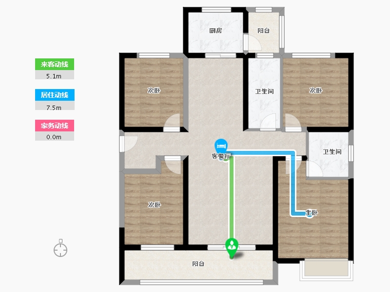 河南省-新乡市-银河君悦-113.75-户型库-动静线