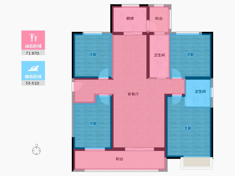 河南省-新乡市-银河君悦-113.75-户型库-动静分区