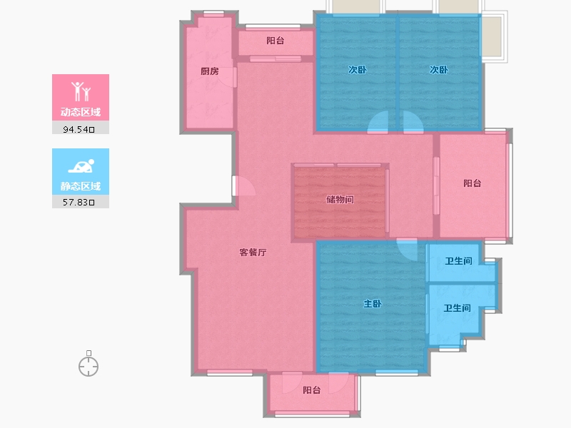 北京-北京市-百香海园顺驰领海商业中心-129.00-户型库-动静分区