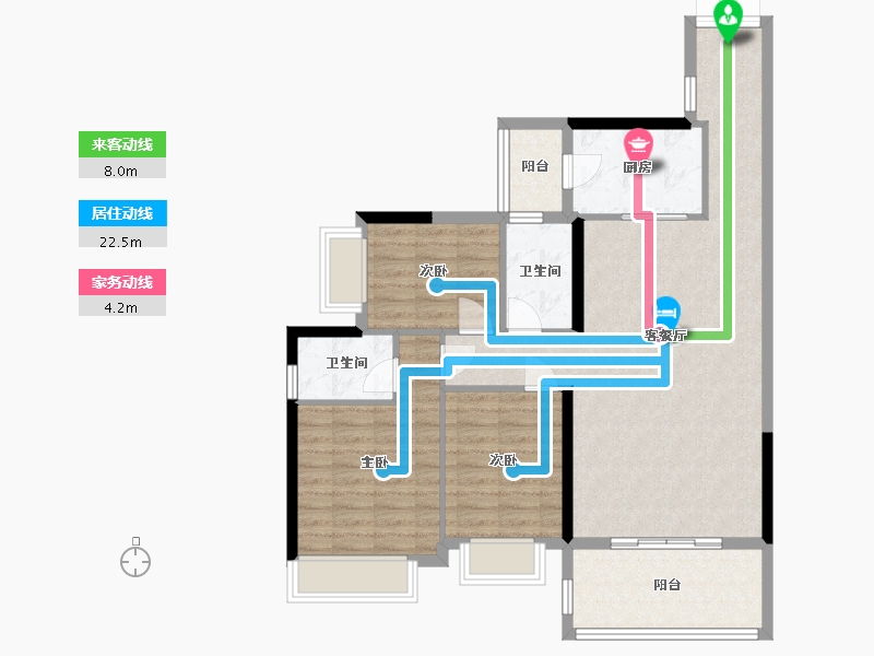 广东省-湛江市-金沙广场华府-96.78-户型库-动静线