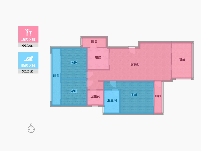 广东省-珠海市-华策岭峰国际-87.20-户型库-动静分区