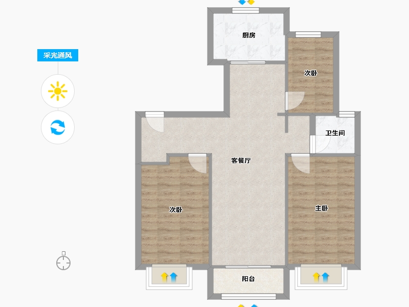 山东省-济南市-中新锦绣天地-92.00-户型库-采光通风