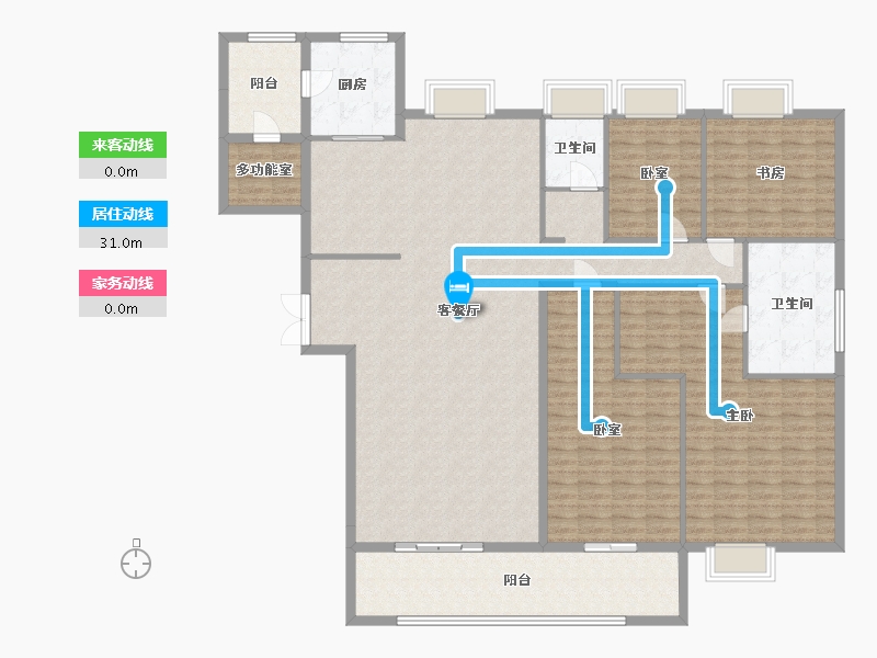 湖北省-黄石市-碧桂园磁湖半岛-207.00-户型库-动静线