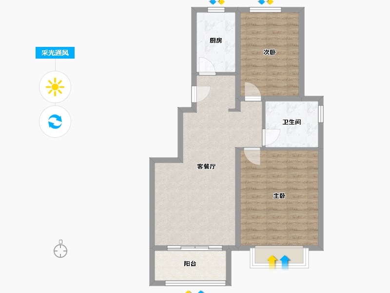 天津-天津市-达园-72.00-户型库-采光通风