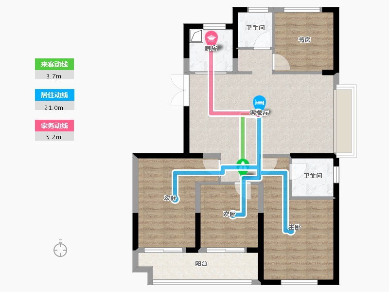 浙江省-丽水市-百川润嘉-103.20-户型库-动静线