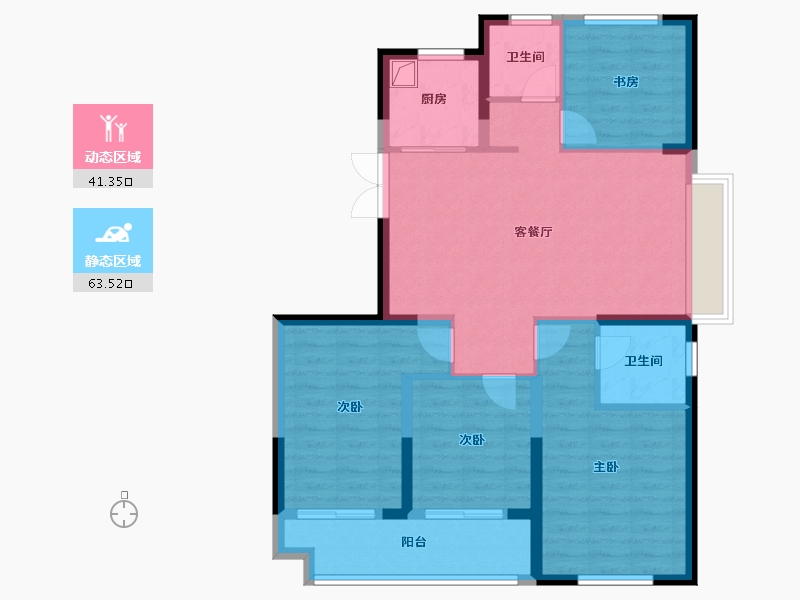 浙江省-丽水市-百川润嘉-103.20-户型库-动静分区