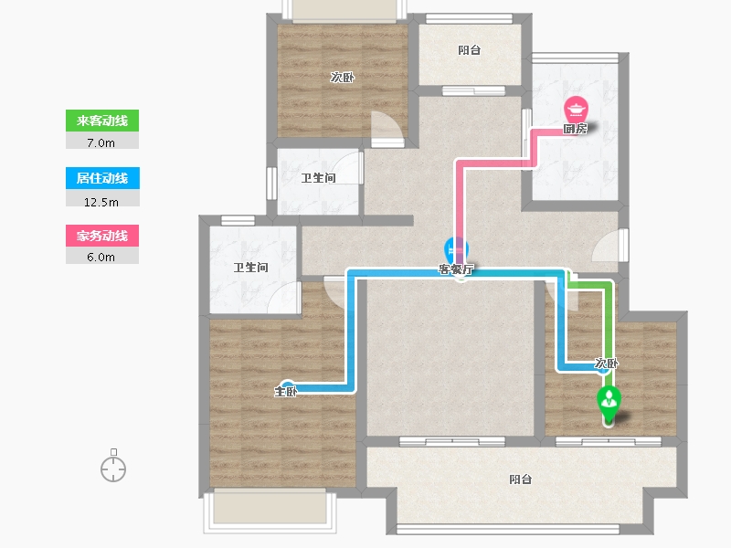 河南省-南阳市-中央公园-101.57-户型库-动静线