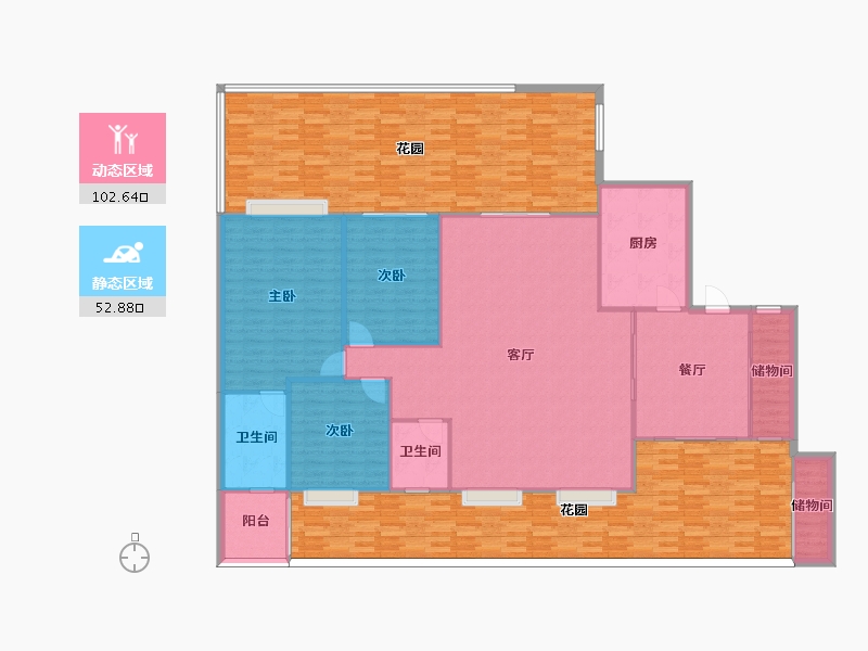 四川省-成都市-风尚国际-122.40-户型库-动静分区