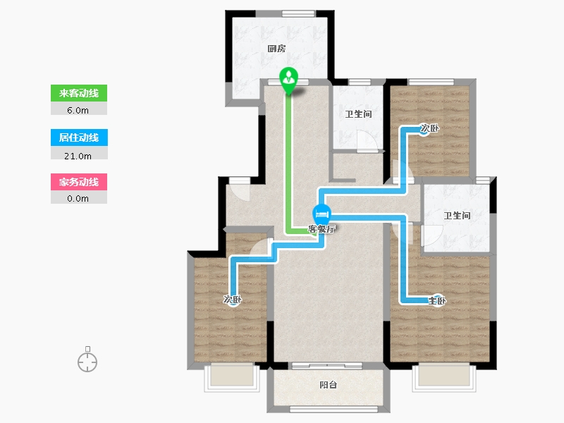 山东省-济宁市-鲁地壹号-105.00-户型库-动静线