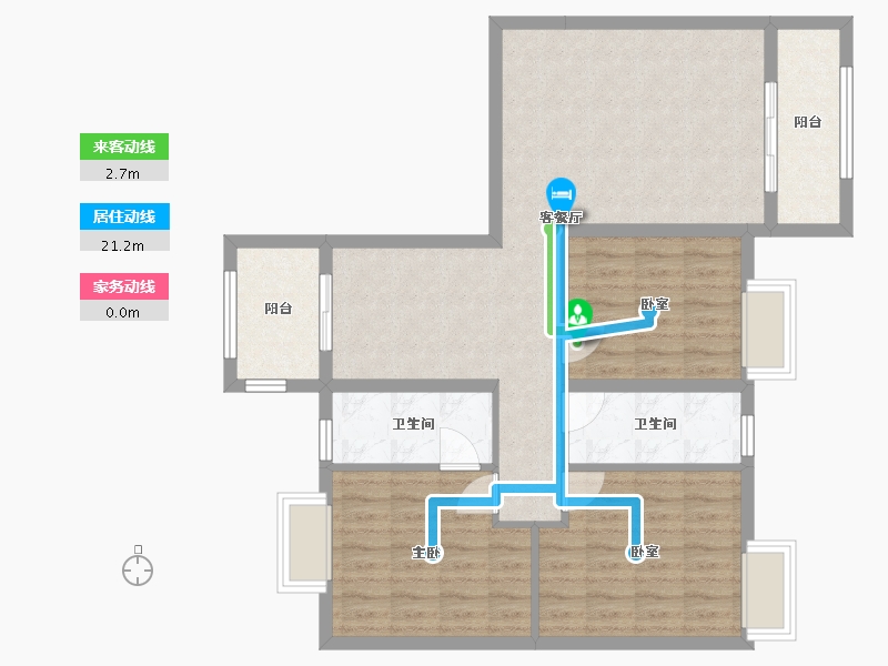 河南省-郑州市-阳光新城-100.80-户型库-动静线