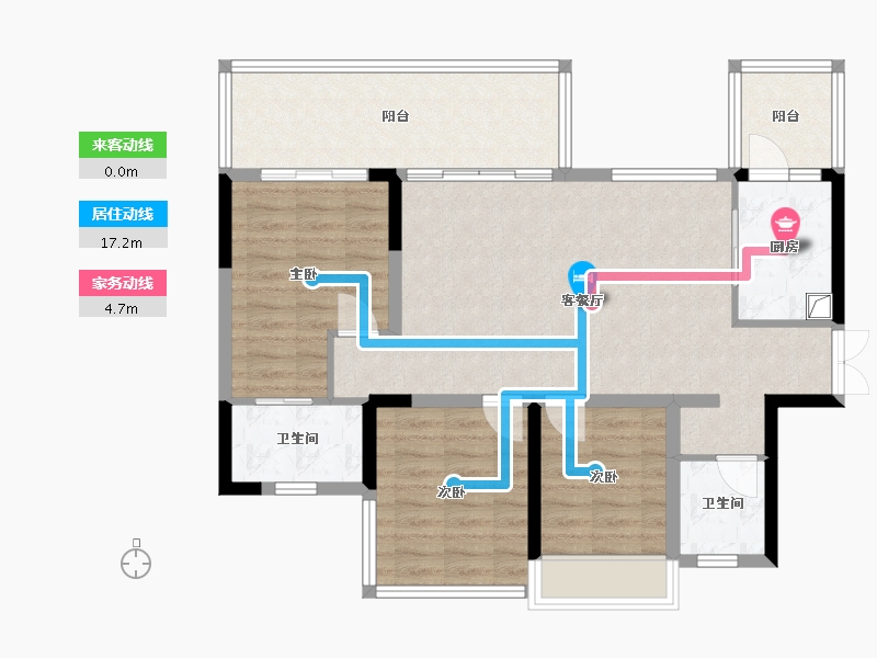 四川省-凉山彝族自治州-观澜府-86.62-户型库-动静线