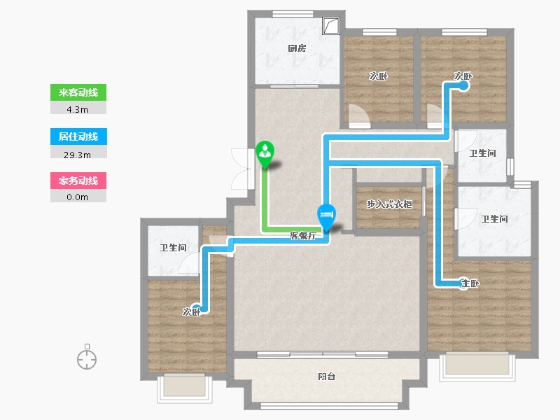 山西省-太原市-华侨城天鹅堡-150.00-户型库-动静线